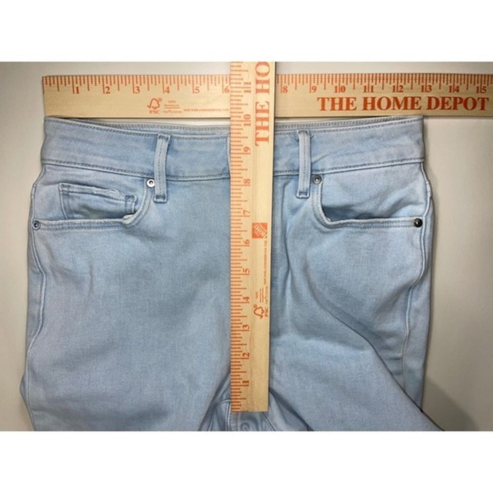 Paige Cindy Crop Jeans W/26 Blue Raw Hem Kokomo 6905H36-4906 LN - Picture 9 of 14